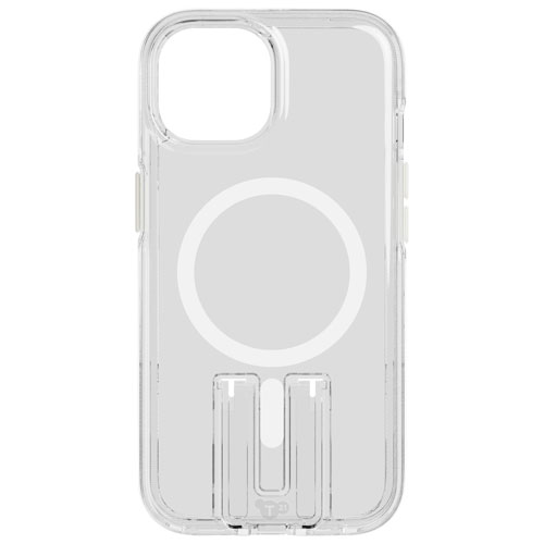 tech21 Evo Crystal Kick Fitted Hard Shell Case with MagSafe for iPhone 15/14/13 - White