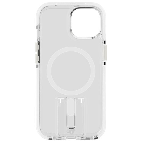 tech21 Evo Crystal Kick Fitted Hard Shell Case with MagSafe for iPhone 15/14/13 - White