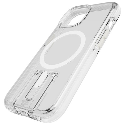 tech21 Evo Crystal Kick Fitted Hard Shell Case with MagSafe for iPhone 15/14/13 - White
