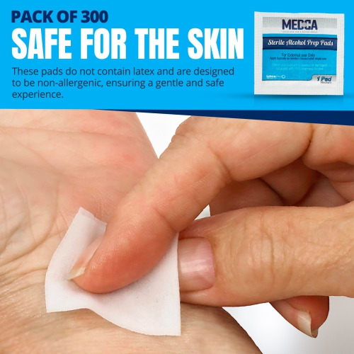 MEDca Alcohol Prep Pads, Sterile, Medium, 2-Ply