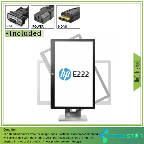 Refurbished(Good) - HP EliteDisplay E222 21.5" Widescreen 1920x1080 FHD LED Backlight LCD IPS Monitor