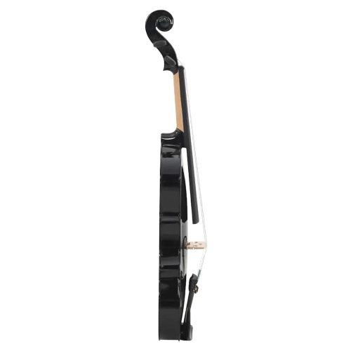 vidaXL Violin Full Set with Bow and Chin Rest Black 4/4