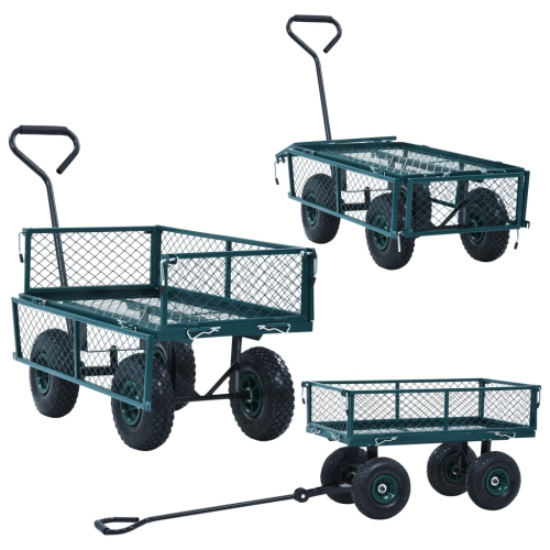 vidaXL Garden Hand Trolley Green 250 kg