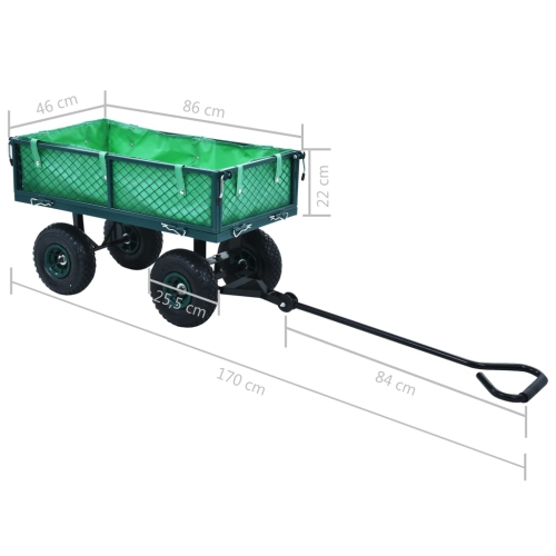 vidaXL Garden Hand Trolley Green 250 kg