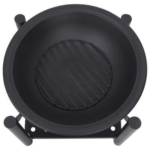 Foyer vidaXL avec tisonnier, acier 55 cm 54 x 54