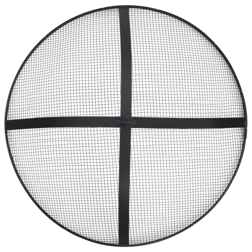 Foyer vidaXL avec tisonnier, acier 55 cm 54 x 54