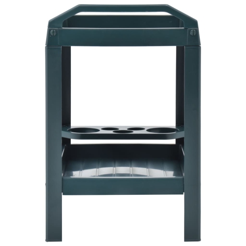 vidaXL Beverage Cart Green 69x53x72 cm Plastic