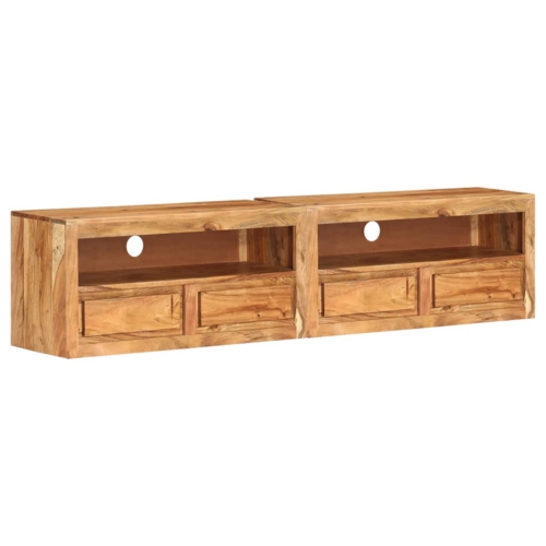 VIDAXL  Tv Cabinets 2 PCs 88X30X40 Cm Solid Wood Acacia