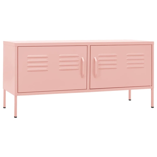 vidaXL TV Cabinet Pink 105x35x50 cm Steel