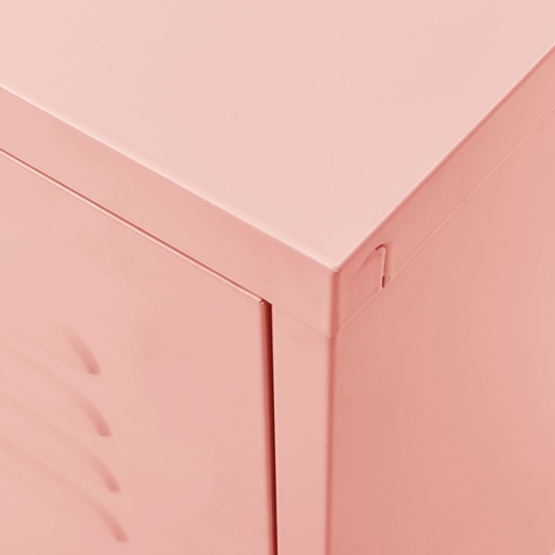 vidaXL TV Cabinet Pink 105x35x50 cm Steel