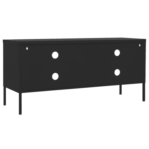 vidaXL TV Cabinet Black 105x35x50 cm Steel