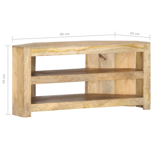 vidaXL Corner TV Cabinet 90x45x45 cm Solid Mango Wood