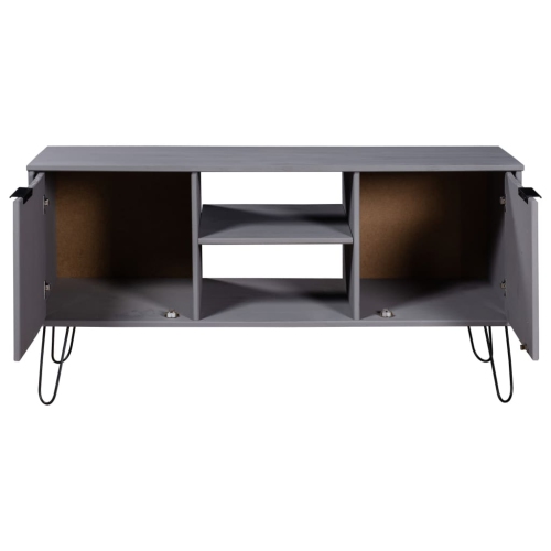 vidaXL TV Cabinet New York Grey Solid Pine Wood