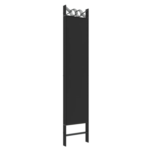 vidaXL 5-Panel Room Divider Black 200x200 cm Fabric