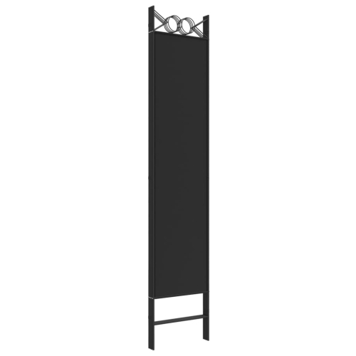 vidaXL 4-Panel Room Divider Black 160x200 cm Fabric