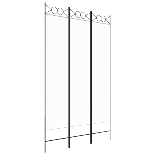 VIDAXL  3-Panel Room Divider 120X200 Cm Fabric In White