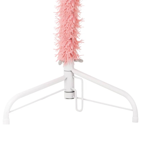 vidaXL Slim Artificial Half Christmas Tree with Stand Pink 120 cm