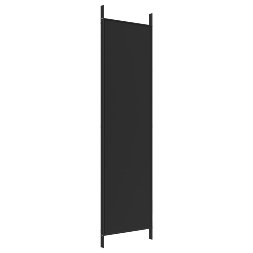 vidaXL 3-Panel Room Divider Black 150x200 cm Fabric