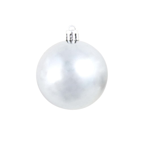 vidaXL 100 Piece Christmas Ball Set 3/4/6 cm White/Grey