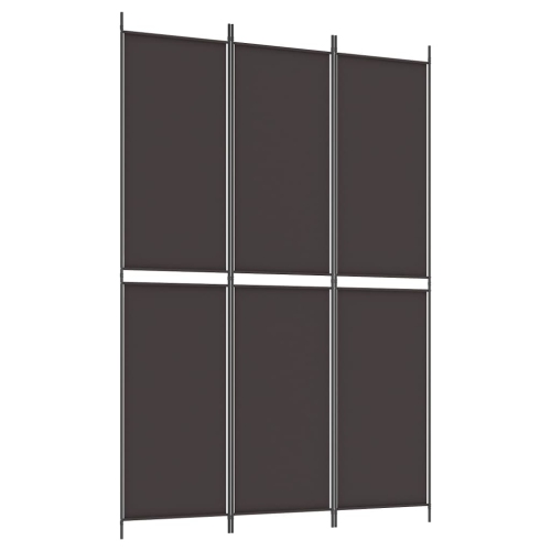 VIDAXL  3-Panel Room Divider 150X220 Cm Fabric In Brown
