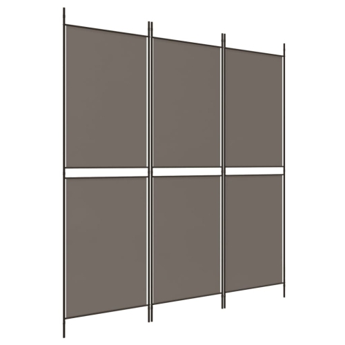 vidaXL 3-Panel Room Divider Anthracite 150x180 cm Fabric