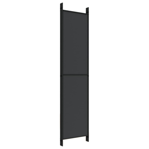 vidaXL 5-Panel Room Divider Black 250x220 cm Fabric