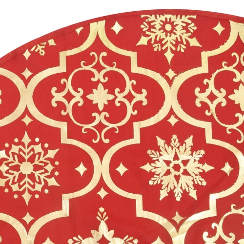 vidaXL Luxury Christmas Tree Skirt with Sock Red 122 cm Fabric