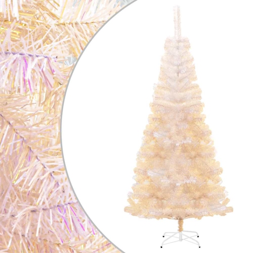 VIDAXL  Artificial Christmas Tree With Iridescent Tips 180 Cm Pvc In White
