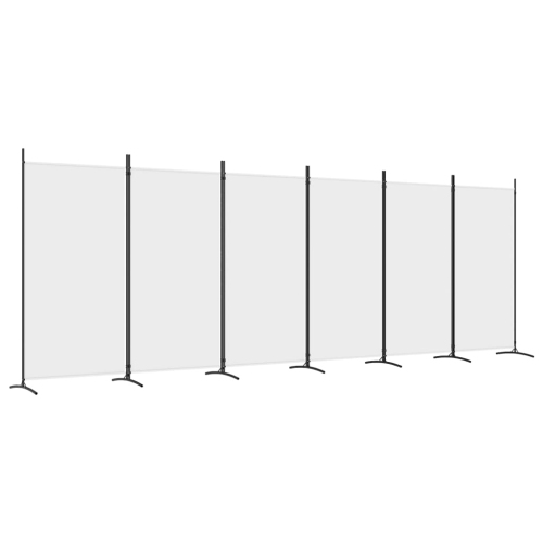 VIDAXL  6-Panel Room Divider 520X180 Cm Fabric In White
