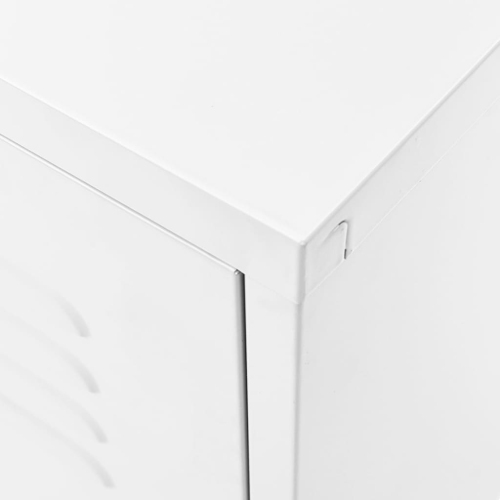 vidaXL TV Cabinet White 105x35x50 cm Steel