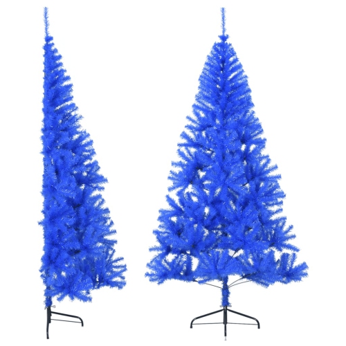 VIDAXL  Artificial Half Christmas Tree With Stand 210 Cm Pvc In Blue