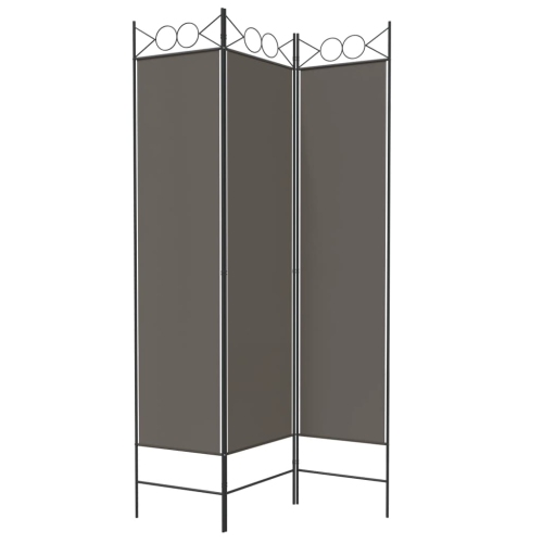 vidaXL 3-Panel Room Divider Anthracite 120x220 cm Fabric