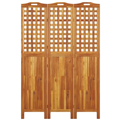 vidaXL 3-Panel Room Divider 121.5x2x180 cm Solid Wood Acacia