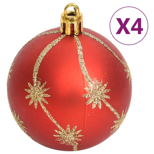vidaXL 108 Piece Christmas Bauble Set Gold and Red