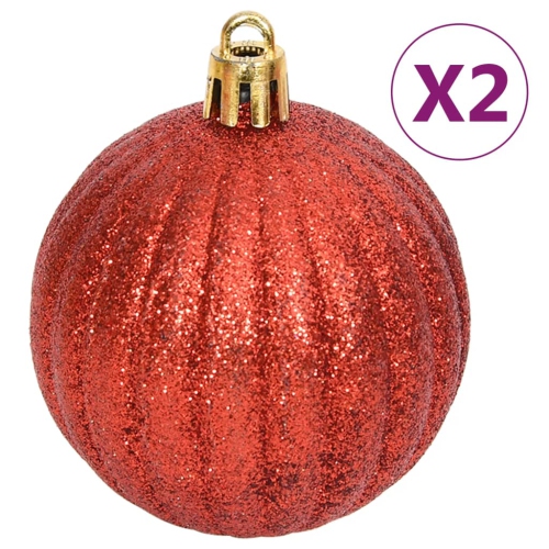 vidaXL 108 Piece Christmas Bauble Set Gold and Red