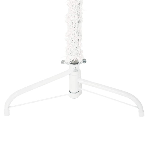 vidaXL Slim Artificial Half Christmas Tree with Stand White 240 cm
