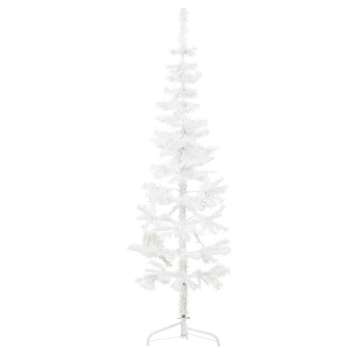 VIDAXL  Slim Artificial Half Christmas Tree With Stand White 120 Cm