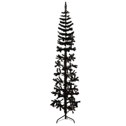 VIDAXL  Slim Artificial Half Christmas Tree With Stand 210 Cm In Black