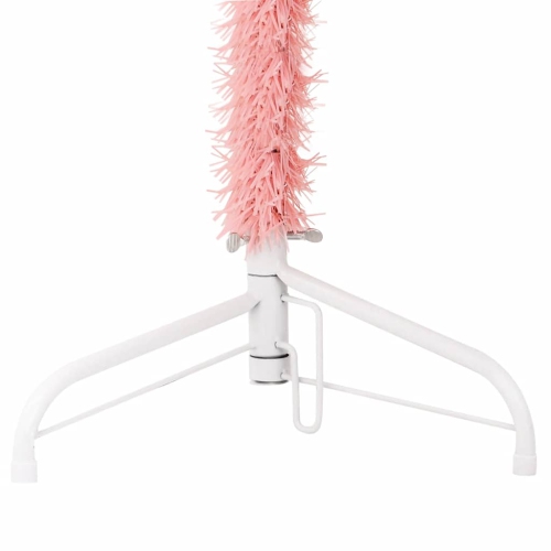 vidaXL Slim Artificial Half Christmas Tree with Stand Pink 150 cm