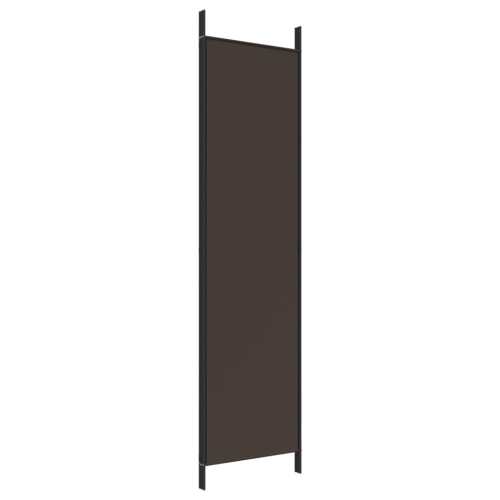 vidaXL 3-Panel Room Divider Brown 150x200 cm Fabric