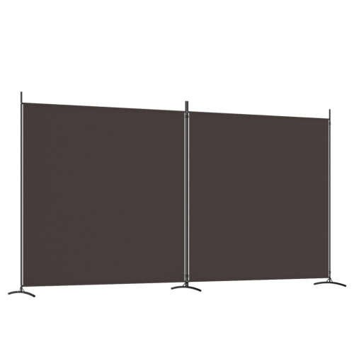 VIDAXL  2-Panel Room Divider 348X180 Cm Fabric In Brown