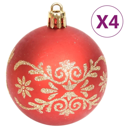 Ensemble de boules de Noël 70 pièces or et rouge vidaXL