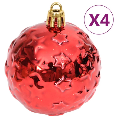 Ensemble de boules de Noël 70 pièces or et rouge vidaXL