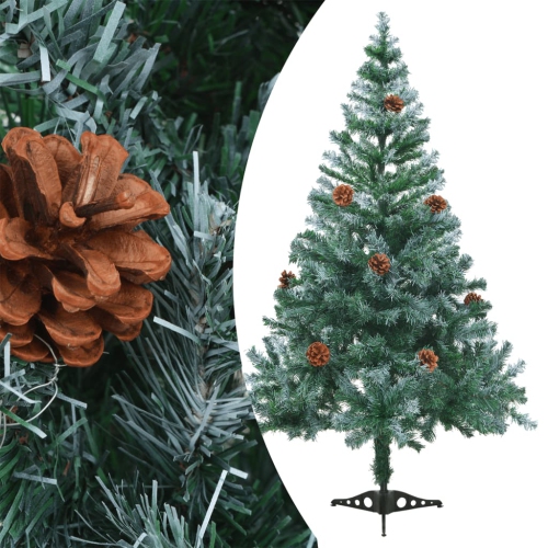 VIDAXL  Frosted Christmas Tree With Pinecones 150 Cm