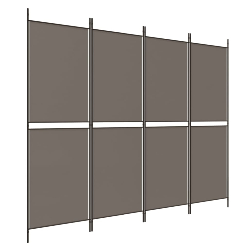 VIDAXL  4-Panel Room Divider Anthracite 200X180 Cm Fabric