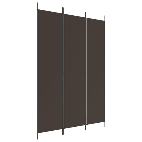 VIDAXL  3-Panel Room Divider 150X220 Cm Fabric In Brown