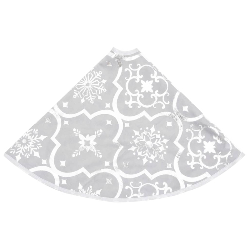 vidaXL Luxury Christmas Tree Skirt with Sock White 122 cm Fabric