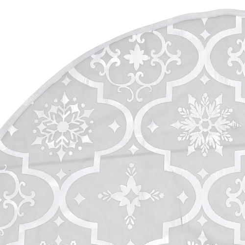 vidaXL Luxury Christmas Tree Skirt with Sock White 122 cm Fabric