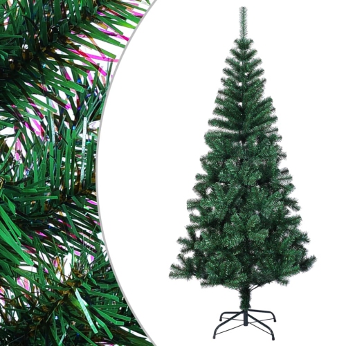 VIDAXL  Artificial Christmas Tree With Iridescent Tips 180 Cm Pvc In Green