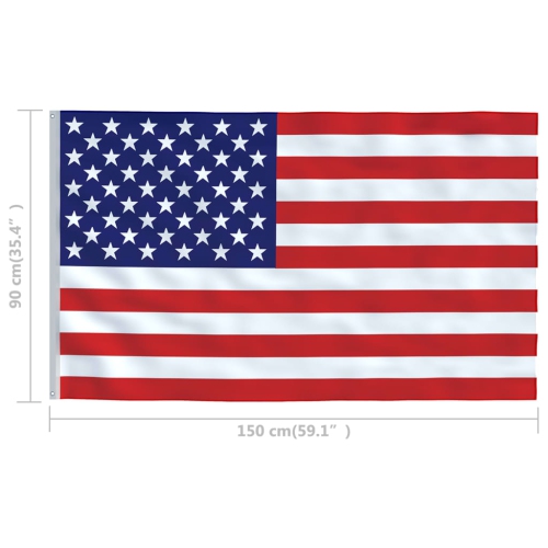 vidaXL US Flag 90x150 cm